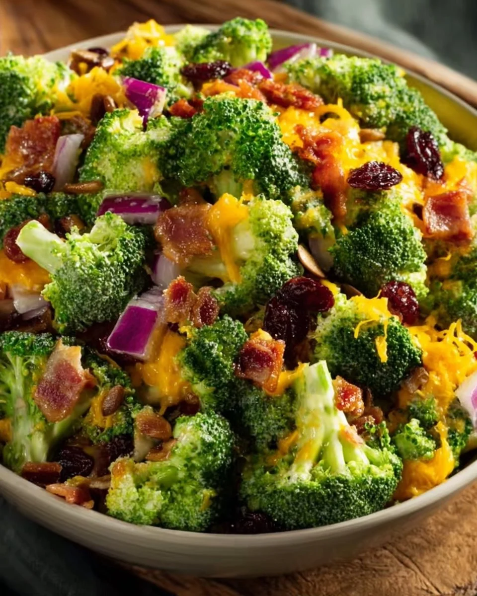 Amish Broccoli Cheddar Salad