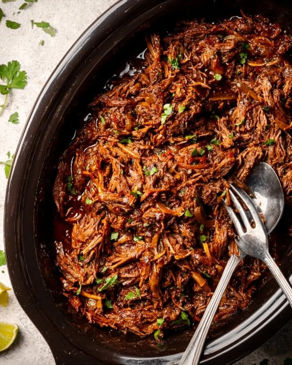 Delicious Beef Barbacoa served in a taco with fresh toppings