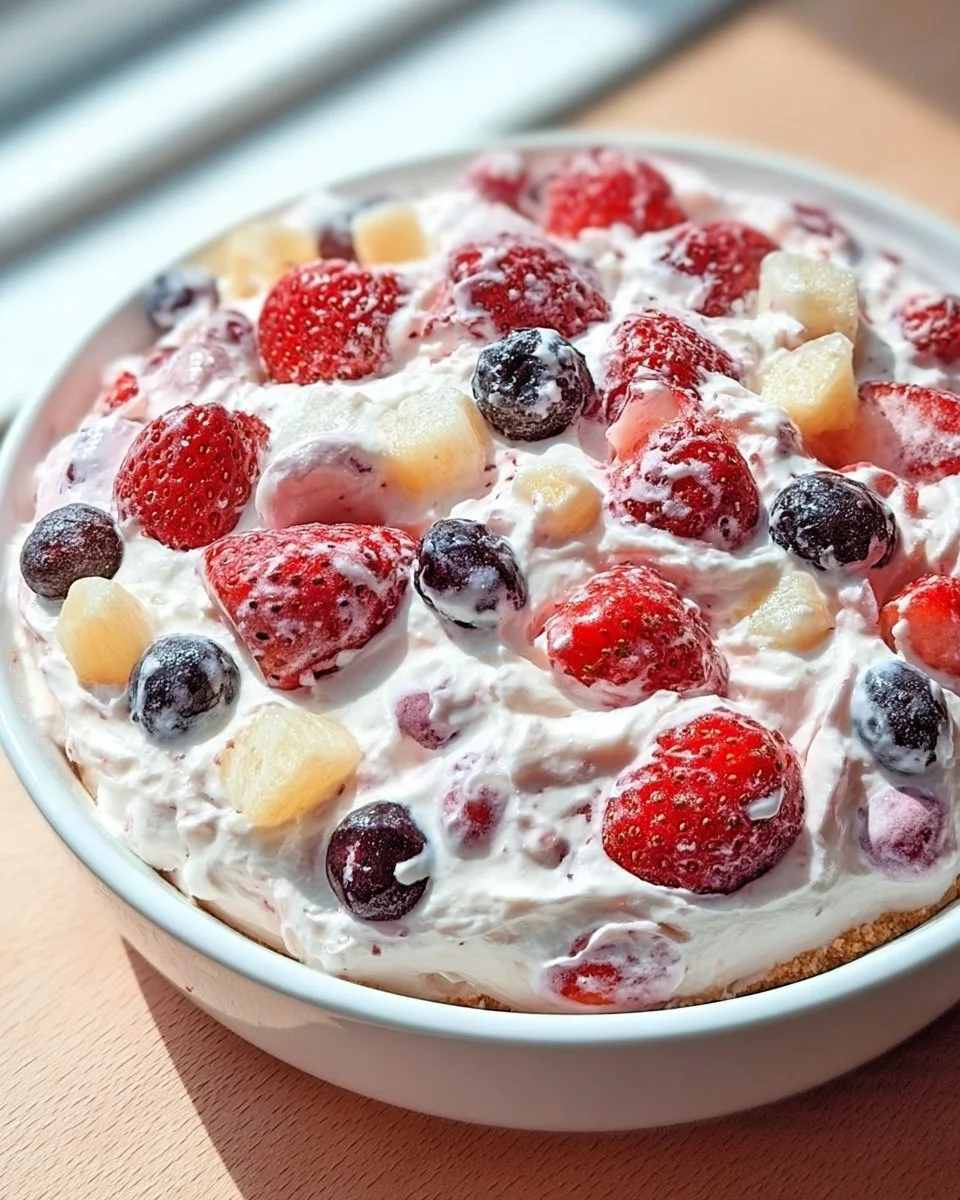 Slice of berry cheesecake topped with fresh berries