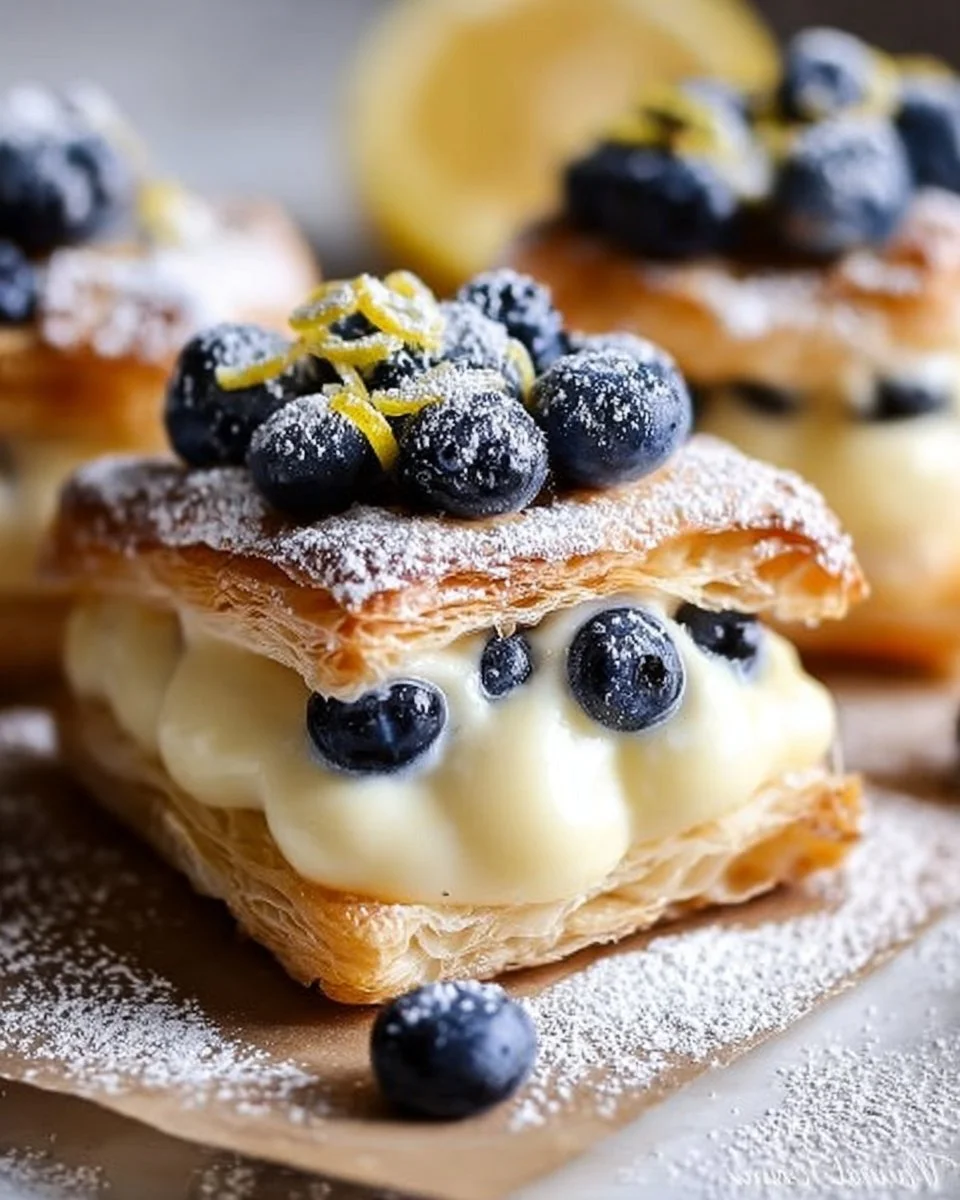 Blueberry Lemon Cream Pastries