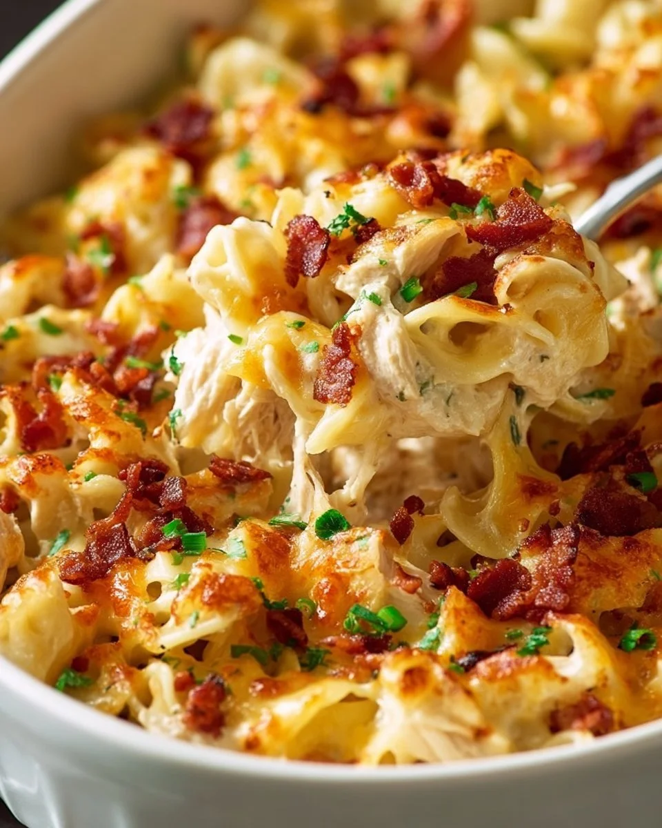 Delicious Crazy Good Casserole served in a colorful dish