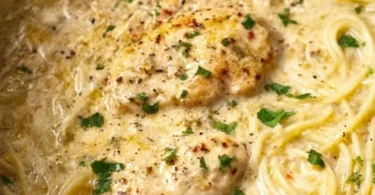 A delicious serving of Crock Pot Angel Chicken on a plate
