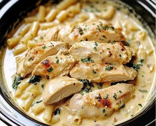 Delicious Crockpot Olive Garden Chicken dish prepared with fresh ingredients