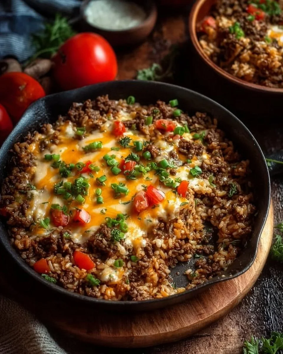 Easy Ground Beef and Rice Skillet