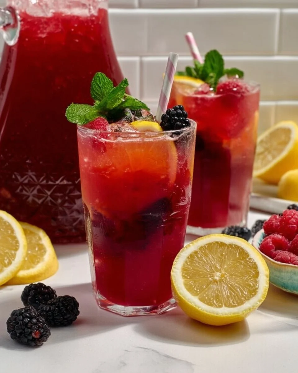 Easy Homemade Triple Berry Lemonade