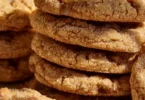 Delicious espresso brown butter toffee cookies on a plate