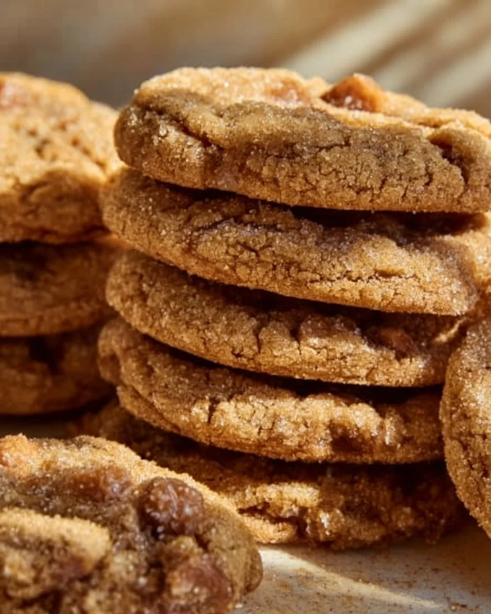 Delicious espresso brown butter toffee cookies on a plate
