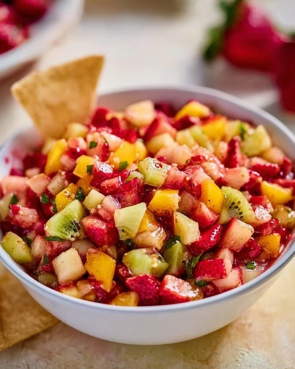 Fresh Fruit Salsa with Cinnamon Sugar Chips