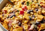 Delicious Frito Corn Salad with vibrant ingredients and crunchy Frito chips