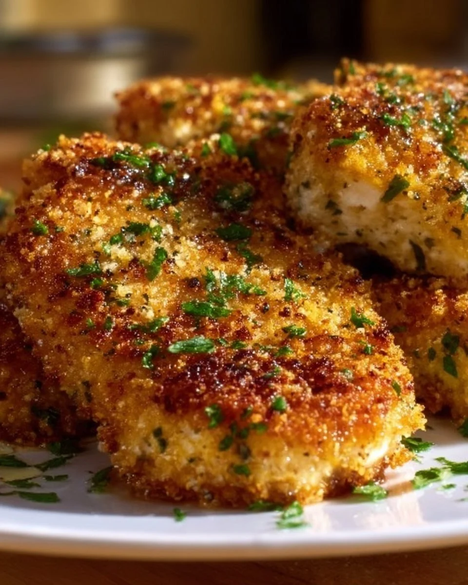 Garlic Parmesan Crusted Chicken Breasts