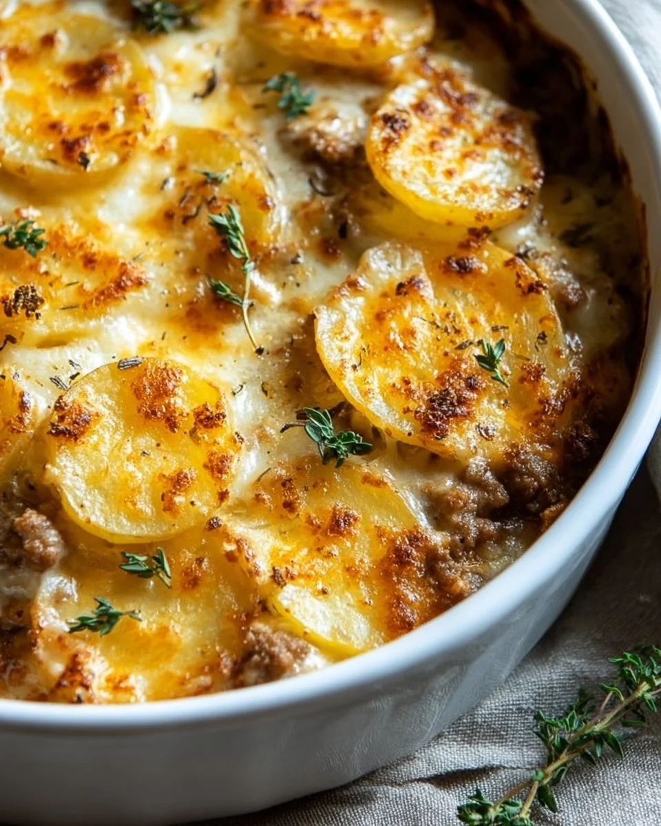 Ground Pork and Potato Casserole