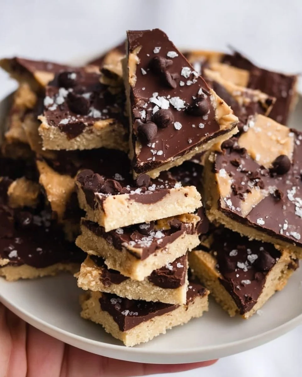 Healthy cookie dough bark made with nutritious ingredients and toppings.