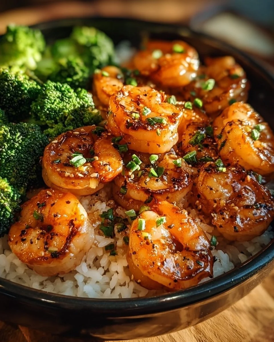 Honey Garlic Shrimp Bowls