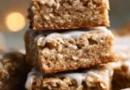 Delicious iced oatmeal cookie bars topped with sweet icing