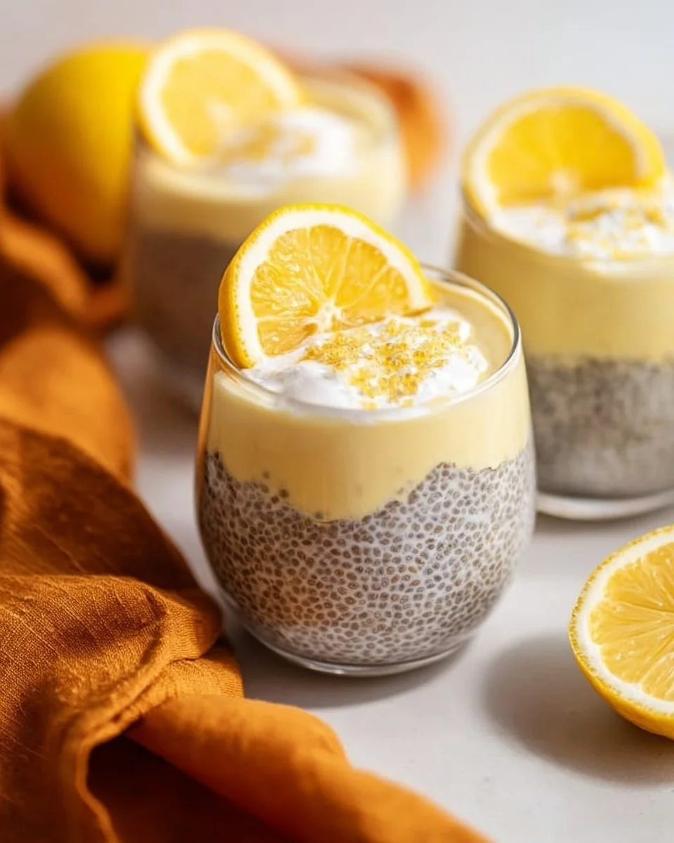 Lemon Cream Chia Pudding with Oat Milk