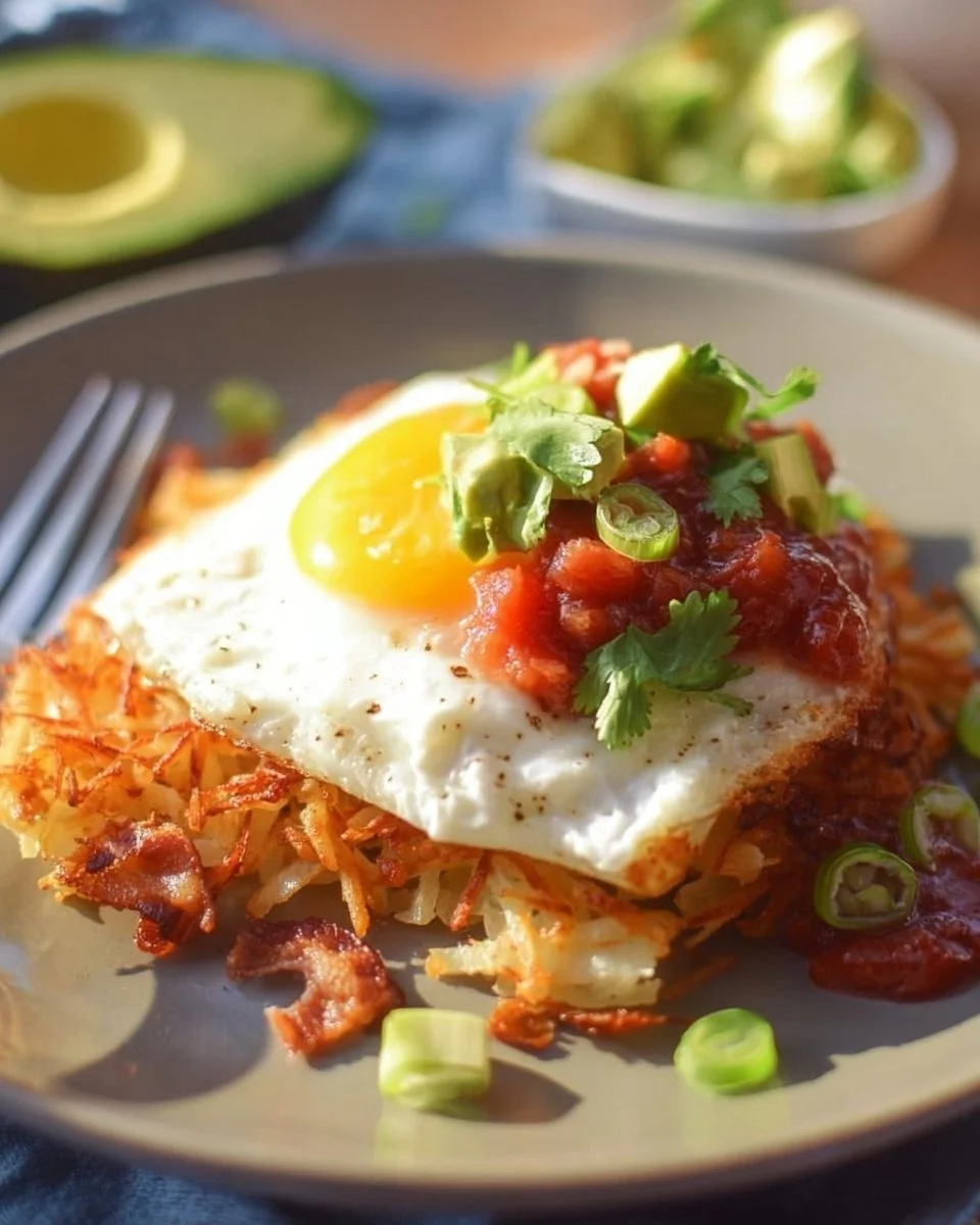 Mexican Crispy Hashbrown Haystacks