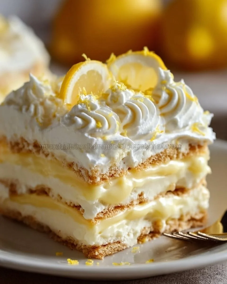 No-Bake Lemon Eclair Cake