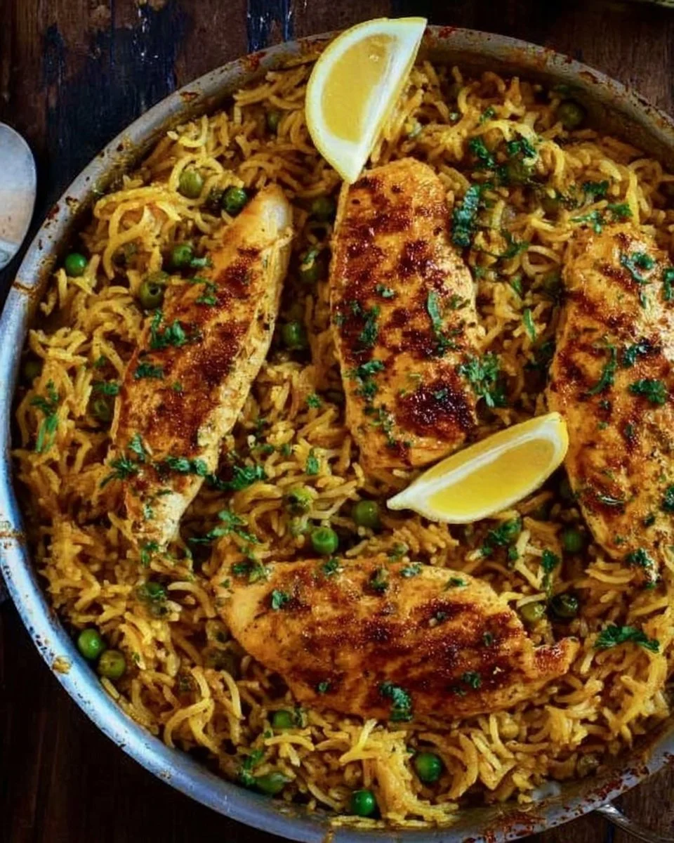 One Pan Mediterranean Chicken and Rice