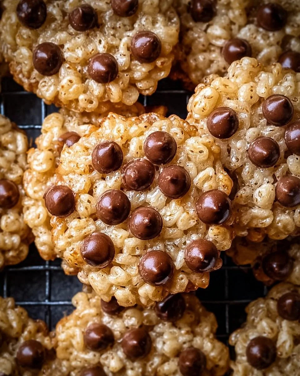 Delicious Rice Krispie Chocolate Cookies with crispy texture and chocolate flavor