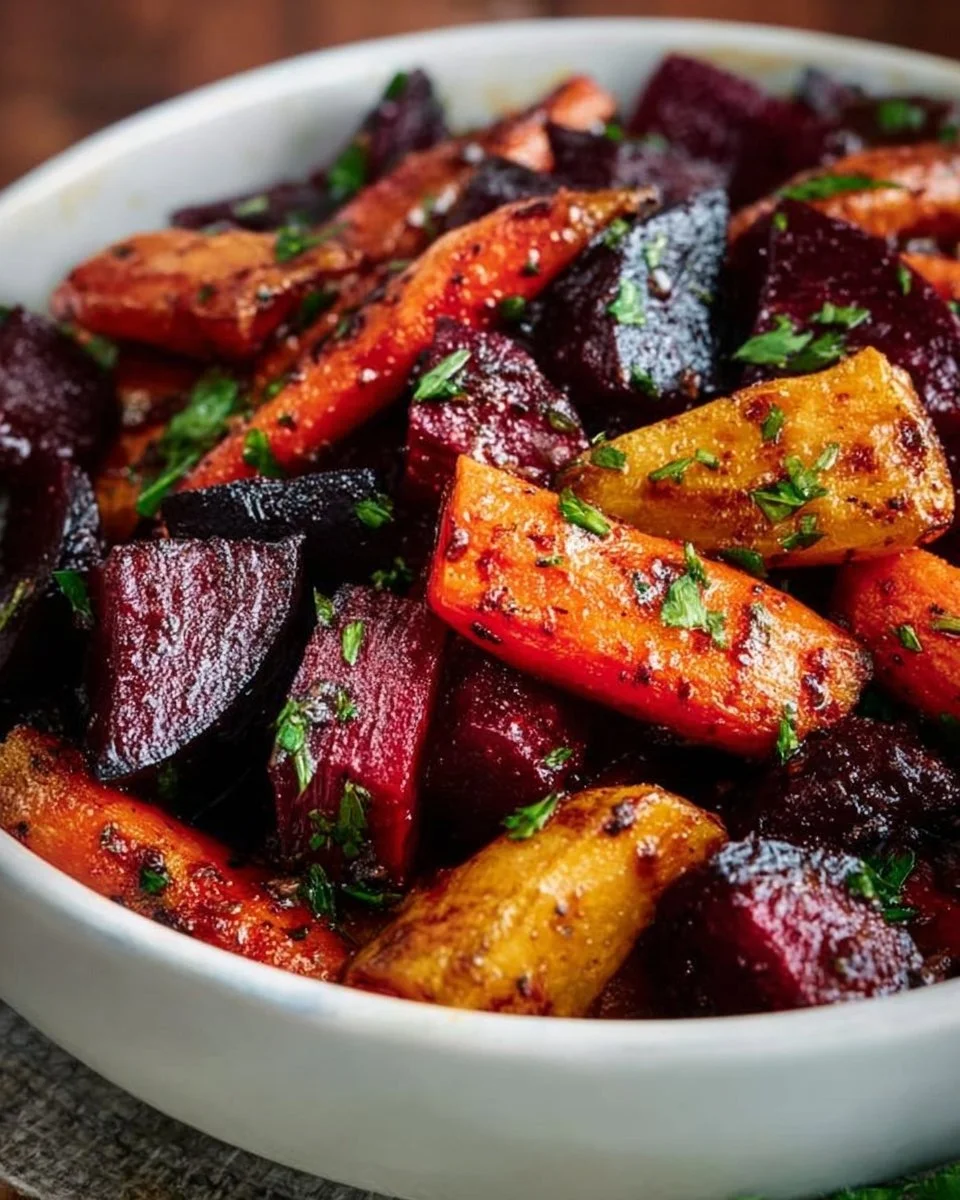 Roasted Beets and Carrots
