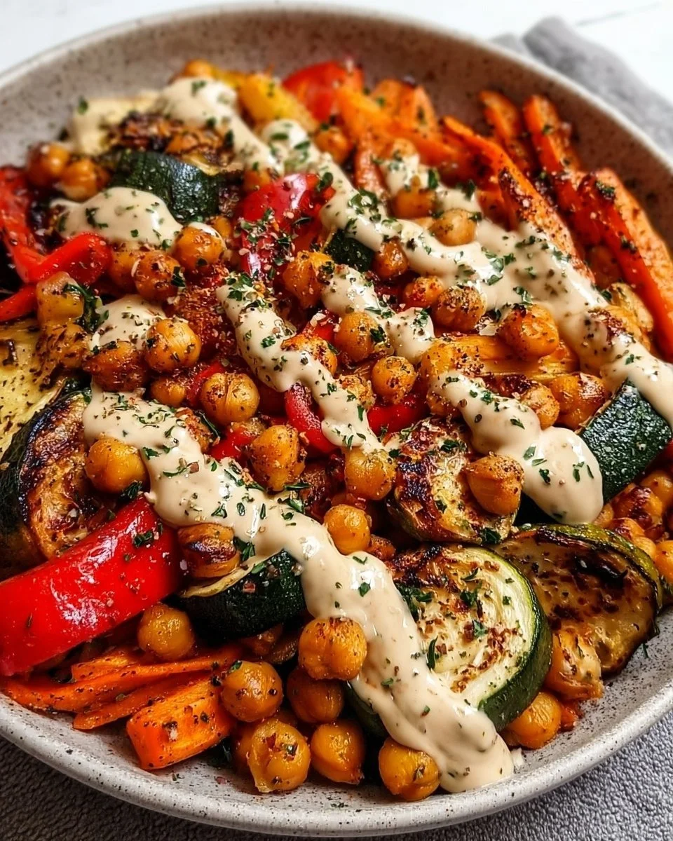 Roasted Vegetable & Chickpea Bowl