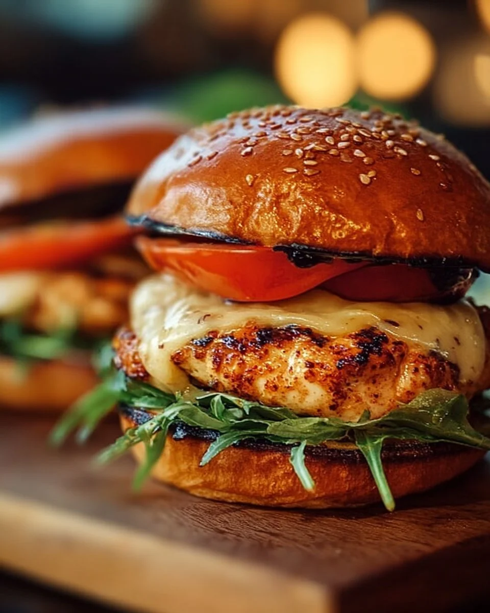 Delicious Spicy Chipotle Chicken Burger with smoky flavors and toppings