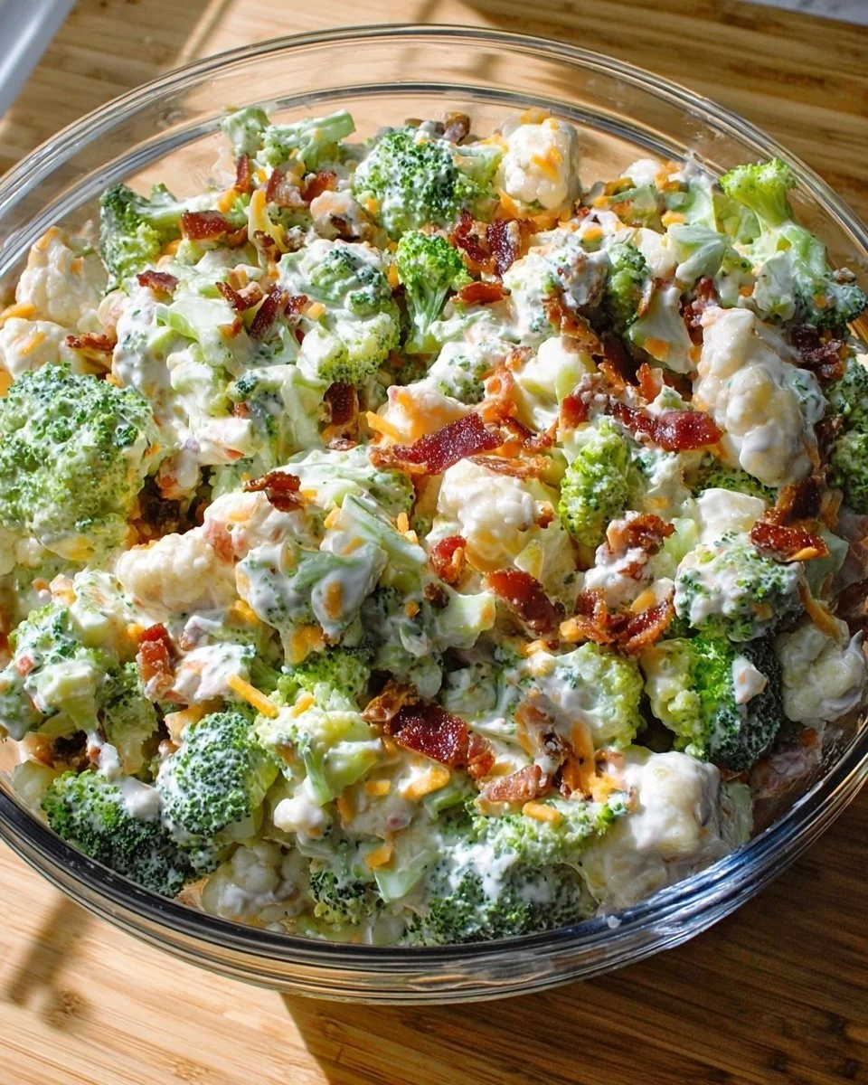 Sweet Broccoli Cauliflower Salad